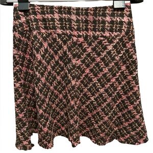 INC International Concepts Pink and Black A-Line Skirt